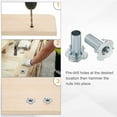 thumbnail image 6 of 5/16x13mm T-Nuts 4 Pronged 0.83" x 0.51" Tee Nut Carbon Steel Half Thread 50packs, 6 of 7