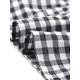 thumbnail image 5 of Vestido de cuadros para mujer Inspire Chic, vestido midi con volantes, escote en V, decoración de botones, color negro, talla S, 5 of 6