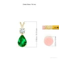thumbnail image 4 of ANGARA Natural Pear-Shaped Emerald V-Bale Pendant in 14K Yellow Gold for Women (Size-7x5mm) | May Birthstone, Birthday, Anniversary, Jewelry Gift for Women | Natural Emerald Necklace, 4 of 9