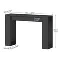 thumbnail image 4 of HOOBRO Console Table with 2 Open Side Shelves, Black, 4 of 7