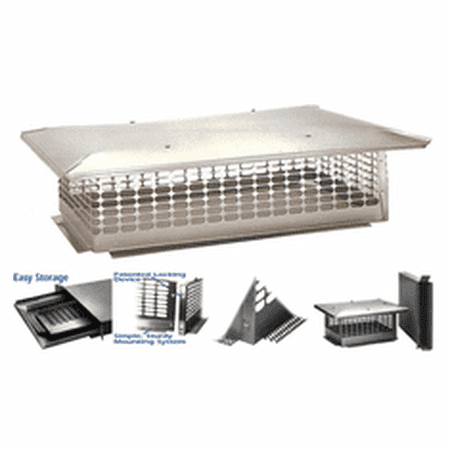 

The Forever Cap® 17-Inch x 21-Inch Multi Flue Crown Mount Chimney Cap Stainless Steel