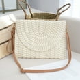thumbnail image 4 of Ywbawe Striped Rectangular Straw Bag, Casual Vacation Shoulder and Crossbody Bag, Beach Tote, Summer Handbag, and Travel Accessory, 4 of 6