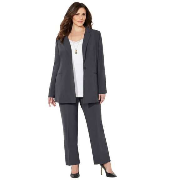 Catherines Women's Plus Size Right Fit; Curvy Blazer