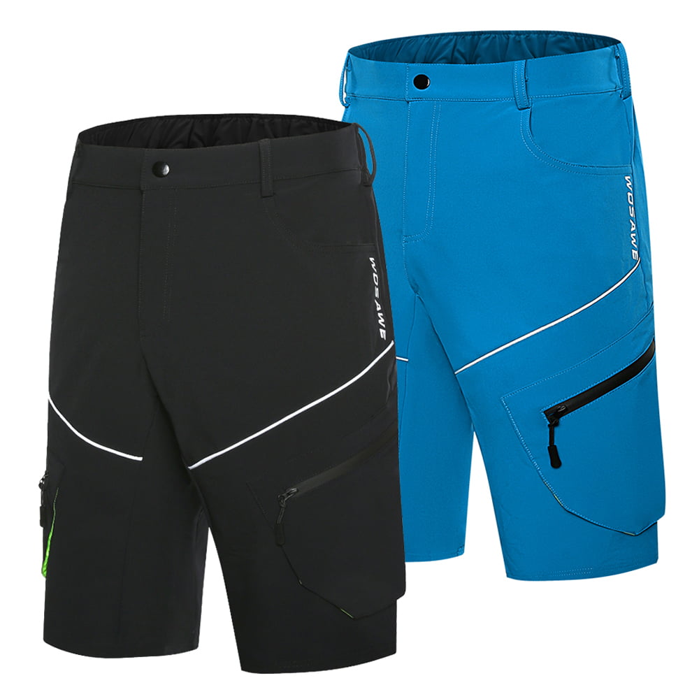 WOSAWE Men Mountain Loose-Fit Cycling MTB Shorts Plus Padded Underwear