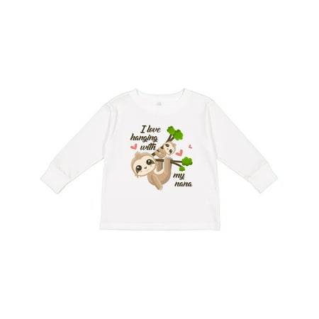 

Inktastic Hanging with My Nana Gift Toddler Boy or Toddler Girl Long Sleeve T-Shirt