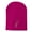 Hot Pink, variant on Hot Pink Ribbon Breast Cancer Embroidered Short Beanie - Pink OSFM
