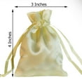 thumbnail image 3 of BalsaCircle 12 Pieces 3" x 4" Yellow Satin Favor Bags Party Favors Candy Gift Small Bags, 3 of 5