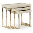 thumbnail image 6 of Michael Amini Lisbon Nesting Table - Set of 3 - Silken Matte Cream, 6 of 12