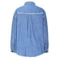 thumbnail image 5 of Wowcloth Women's Denim Jacket, Loose Fit Washed Lapel Collar for Casual Daily Wear, 5 of 6