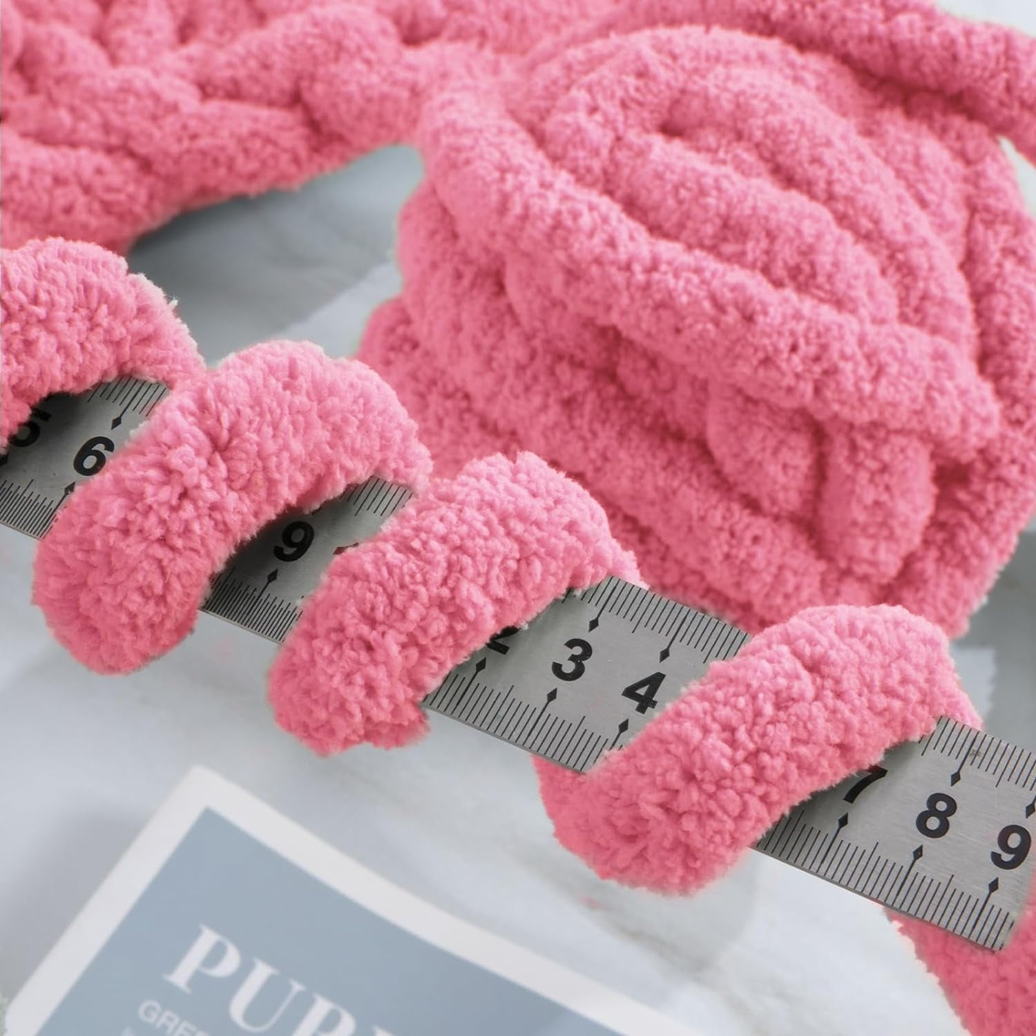 8 Pack Chunky Chenille Yarn - Super Soft Bulky Knitting Yarn for Blankets Scarf DIY, 8oz/27yds per Skein, Fluffy Plush Yarn for Crochet & Hand Knitting
