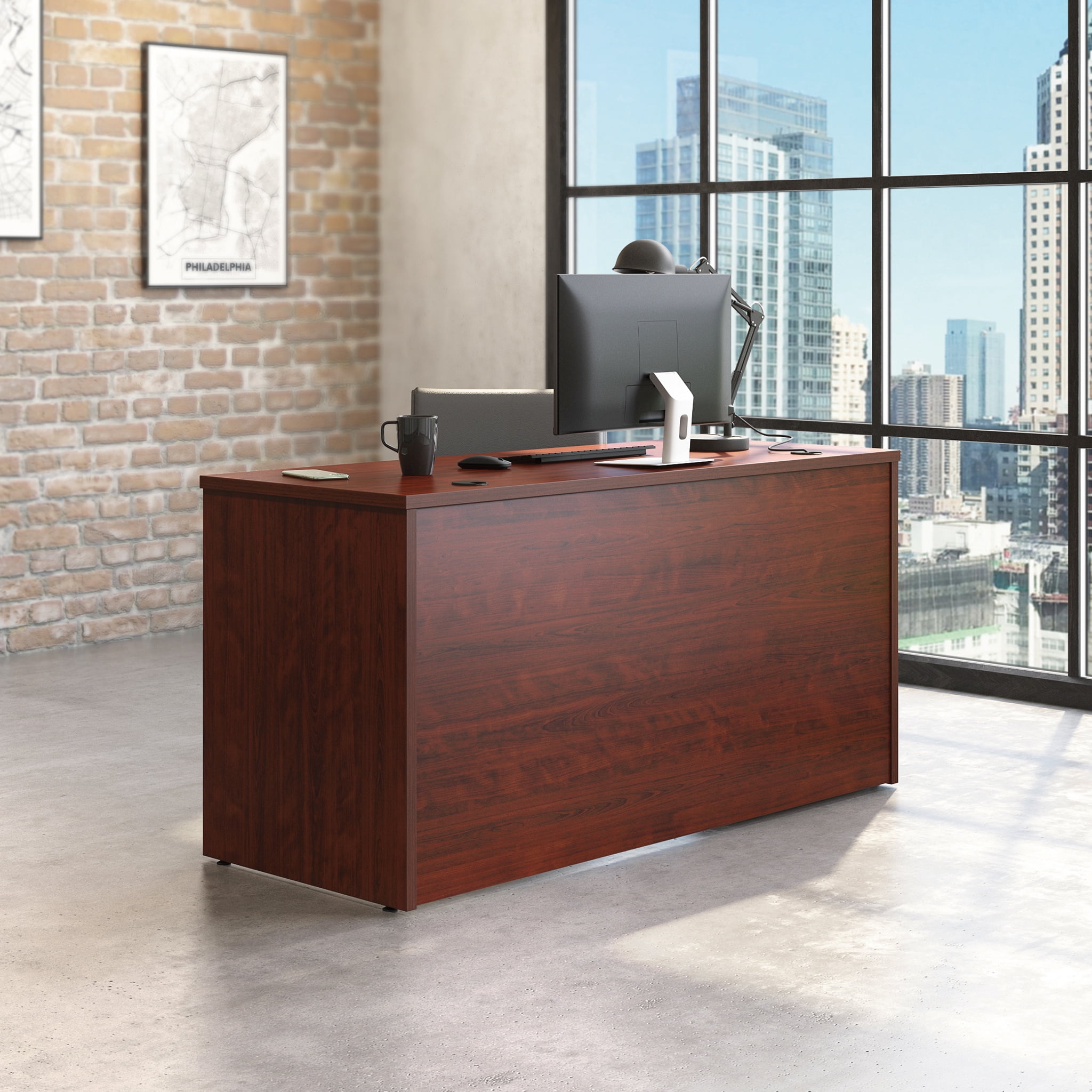 Astoutdoor Desk 60 x 24 in, Red Finish