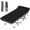 Grey bed+Black cot, variant on Oswerpon 79x32'' XXL Folding Camping Cot with Mattress,900LBS Heavy Duty Sleeping Cots, for Camping, Hiking, Travel, Office Break