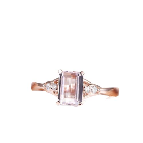 HeartsAndYou 1.11ct Natural Peach Morganite Solitaire Engagement Ring 18k 14k SOLID Rose Gold