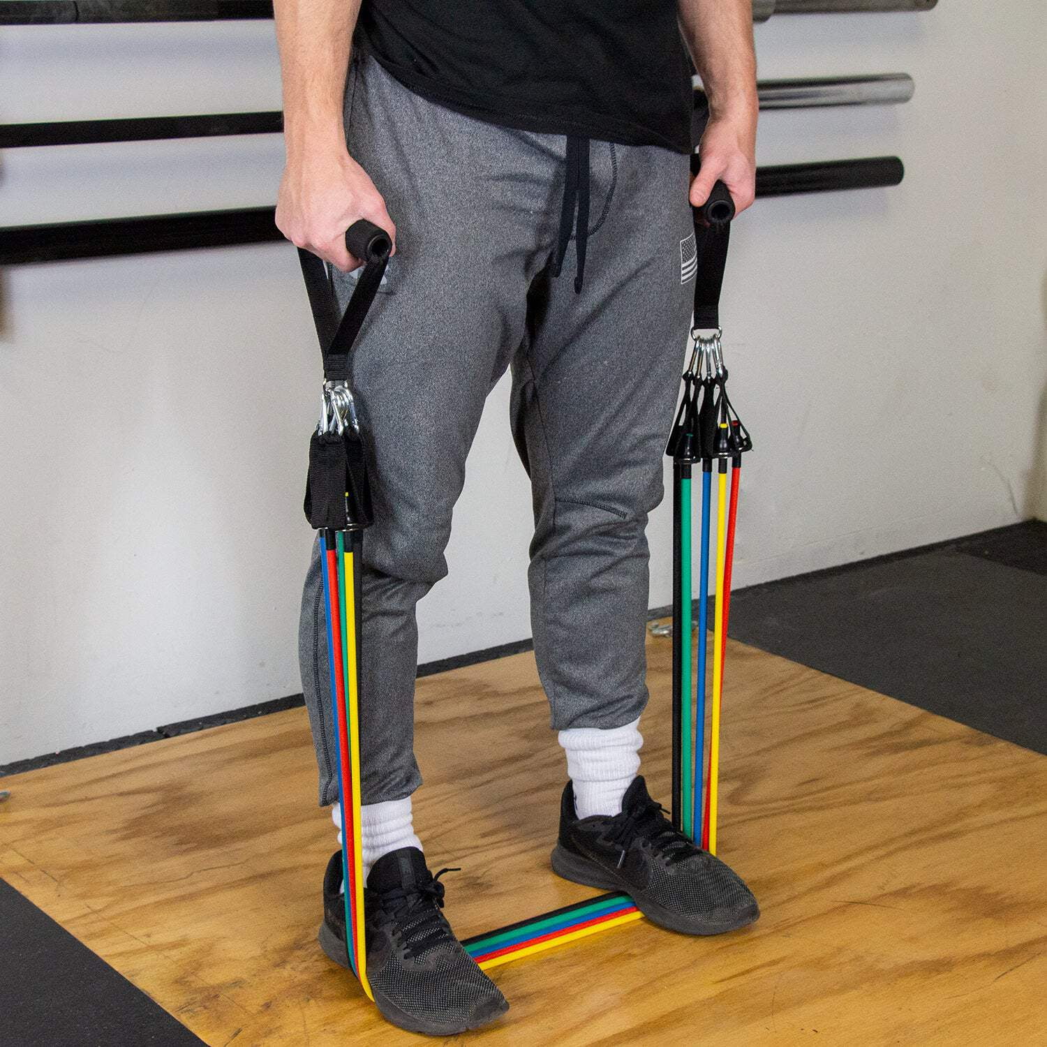 Serious Steel Fitness Resistance Tube Band Set Includes Handles, Door Anchor and Ankle Straps (Latex)