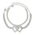 thumbnail image 1 of Hearth & Gear Personality Double Heart Anklets For Women Layer Foot Bracelet Anklets Shining Rhinestone Chain Anklet For Women Girls Matching Rings Matching Rings Dinosaur Anklets Men's Bracelet, 1 of 7