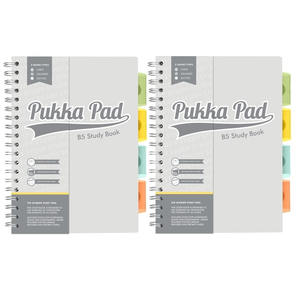 Pukka Pads B5 Study Book, Pack of 2