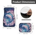 thumbnail image 5 of Pzuqiu All Weather Car Mats Car Steering Wheel Cover Full Set Car Accessories Interior Floor Covers for SUVs & Trucks Easy to Install, Pink Dolphin Passenger Seat and Rear Floor Mats, 5 of 6