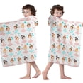 thumbnail image 4 of Ballet Princess Pattern Hooded Bath Towel，50"x30" for Ages 3 To 12 Kids, Quick Dry Lightweight Soft Microfiber Hood Beach Towel Cover Up for Kids, 4 of 7