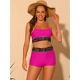 thumbnail image 4 of DARING DIVA 2 Pieces Contrast Color Bikini Sets Scoop Suit
 M Rose Red, 4 of 6