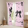 thumbnail image 4 of Feelyou Black Pink Bow-tie Black Out Curtains for Kid, Butterfly Knot Princess Curtains Pack of 2 (42x63 Each), Watercolor Bowknot Bedroom Curtains, Black Out Curtains Decor, 4 of 7