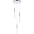 thumbnail image 3 of Elegant Lighting 5203D12C Ruelle 3 Ceiling Lights with Pendant Lamp, Chrome, 3 of 4