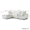 thumbnail image 4 of LovingAHome Convertible L Shaped Sofa Couch for Living Room, 5 Seat Comfy Modular Sofa Couch, Beige, 4 of 9