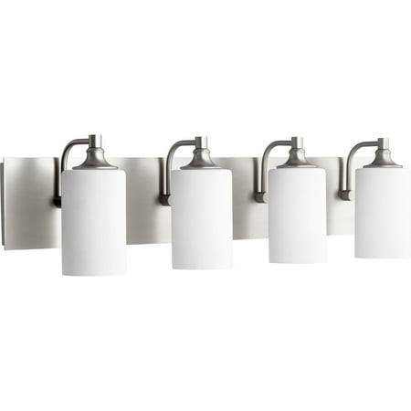

Bathroom Vanity 4 Light With Satin Nickel Finish Medium Base Bulbs 33 inch 400 Watts