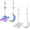 Rainbow-Silver, variant on Space Dangle Earrings for Women Asymmetrical Celestial Moon Star Saturn, Style L7976