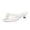 White, variant on GERsome Women's Low Kitten Heels Flip-Flops Square Toe Slip-On Thong Sandals Wedding Party Dress Shoes for Summer Casual, Khaki Size 7.5