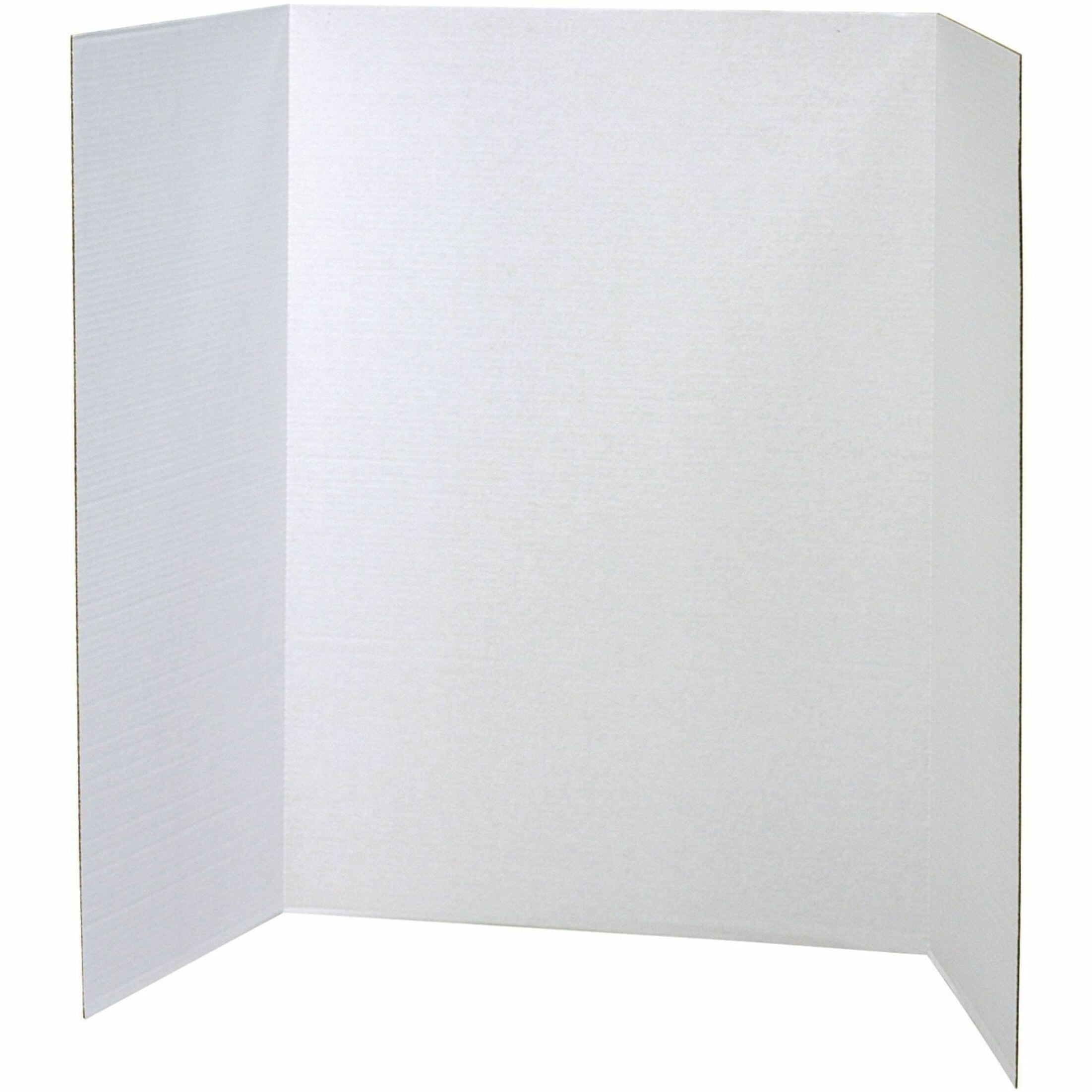 Eco Brites Tri-Fold Poster Board – 28 X 40 Inches, White, Pack Of 12