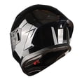 thumbnail image 4 of 1Storm Motorcycle Full Face Helmet DOT Adults Street Bike Dual Visor Sun Inner Shield with One Extra Clear Shield: HJAH15 Smoked Glossy Black, 4 of 6
