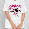 thumbnail image 1 of Scream Spiders Cobwebs Printing Tops Casual Cotton Women's T-Shirts Oversize O-Neck Soft Short Sleeve Fashion Female Clothes, 1 of 6