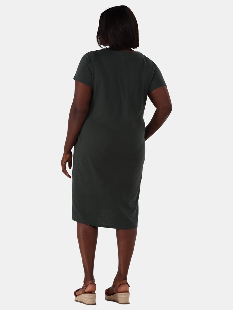 plus size pocket t shirt dress Cindy Plus Size T-shirt Dress 1XL