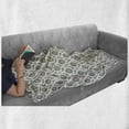 thumbnail image 5 of Classical Soft Flannel Fleece Throw Blanket, Victorian Damask Style Nostalgia Pattern, Cozy Plush for Indoor and Outdoor Use, 70" x 90", Multicolor, by Ambesonne, 5 of 5