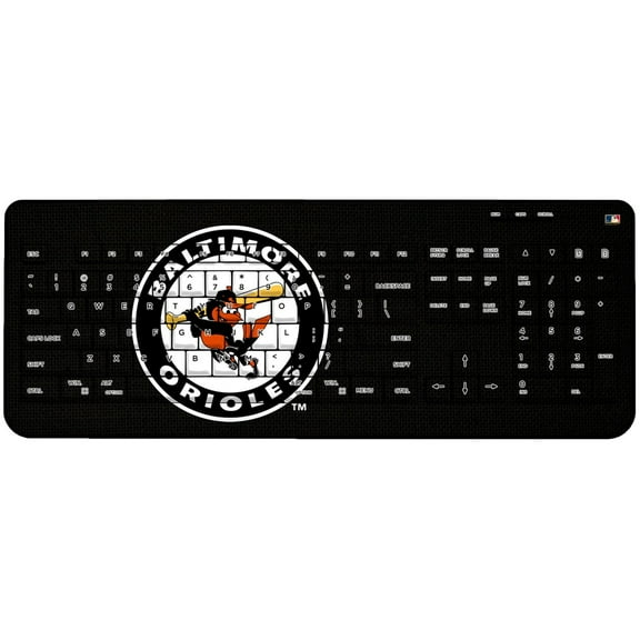 Baltimore Orioles 1966-1969 Cooperstown Solid Design Wireless Keyboard