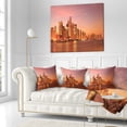 thumbnail image 3 of Designart Shanghai Skyline at Dawn - Cityscape Photo Throw Pillow - 18x18, 3 of 5