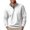 White, variant on Blekii Men's Fleece Lined Quarter Zip Sweatshirt, Thickened Stand Collar Pullover Top, Solid Color Warm Layer for Winter, Soft Plush Interior, Casual Sporty Design, Ideal for Cold
