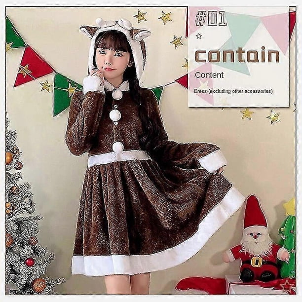 2026 Christmas Cosplay Costume Sexy Reindeer Costume Cute Santa Claus Christmas Costume Ball Disfraz Role Play Xmas Party Set Anime