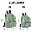 thumbnail image 2 of FORMRS Mini Backpack Purse for Women Quilted Travel Daypack Casual Shoulder Bag, Brown American Footballs, 2 of 7