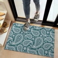 thumbnail image 2 of Teal Paisley Pattern Door Rugs,Washable Non Slip Door Mats Indoor,Decorative Door Mats,Entry Mat Indoor for Entrance,Bedroom,Kitchen,Bathroom,20"x32", 2 of 6