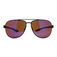 thumbnail image 2 of Mens Xloop 90s Classic Officer Cop Sport Rectangle Metal Sunglasses Black Orange Purple Mirror, 2 of 4