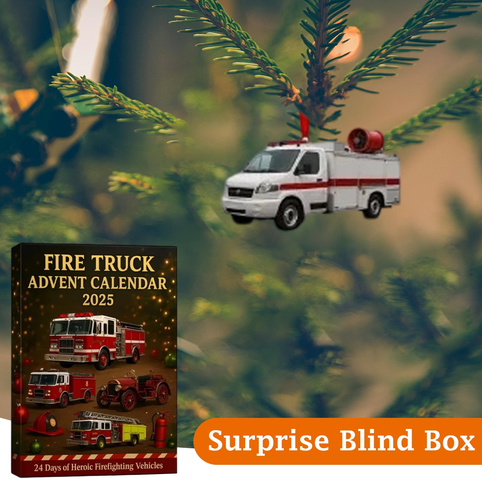 24-Day Surprise Advent Calendar, Christmas Countdown Calendar with 24 Gifts and Toys, Holiday Home Display for Festive Season