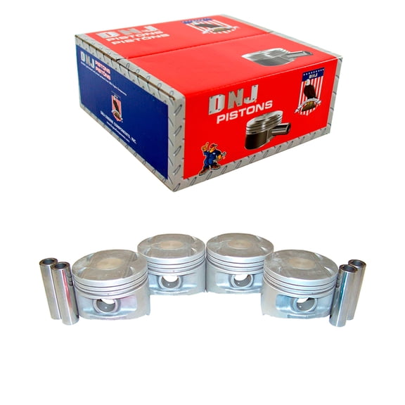 DNJ P150 Standard Complete Piston Set Fits Cars & Trucks 95-99 Dodge Avenger Eclipse 2.0L DOHC