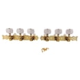 thumbnail image 4 of Classical Guitar Machine Heads, Easy To Install Guitar String Tuning Pegs White Button 1:15 Gear Ratio Solid Metal Replacement 2Pcs  For Musical Instruments, 4 of 8
