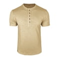 thumbnail image 6 of Fabrcox Henley T Shirts for Men Slim Fit Short Sleeve Men Top Big and Tall Basic Lightweight Spring Summer Workout Gym T Shirts for Man, 6 of 6