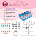 thumbnail image 4 of Kit para hacer pulseras de 78 piezas, kit para hacer joyas con abalorios, juguetes para niños, juego de manualidades para hacer pulseras, kit de collares coloridos, suministros para hacer joyas para, 4 of 8