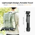 thumbnail image 5 of K&F CONCEPT 60" Ultra Lightweight Photography Tripod, Portable Travel Camera Tripods with Remote and Cellphone Holder, 360° Panorama, Cold Shoe Interface, 5 of 9