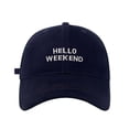 thumbnail image 3 of XIAOCHA Womens Hello Weekend Embroidered Dad Hat Adjustable Hat Band Farm Baseball Cap,Navy, 3 of 3