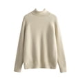 thumbnail image 1 of Yuyuzo Sweaters for Women Cable Knit Long Sleeve High Neck Fall Winter Solid Color Pullover Tops, 1 of 3