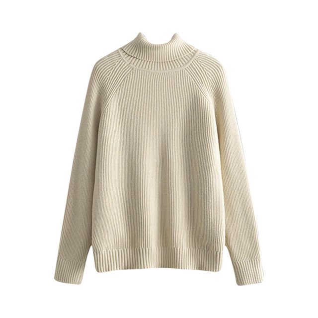 Yuyuzo Sweaters for Women Cable Knit Long Sleeve High Neck Fall Winter Solid Color Pullover Tops